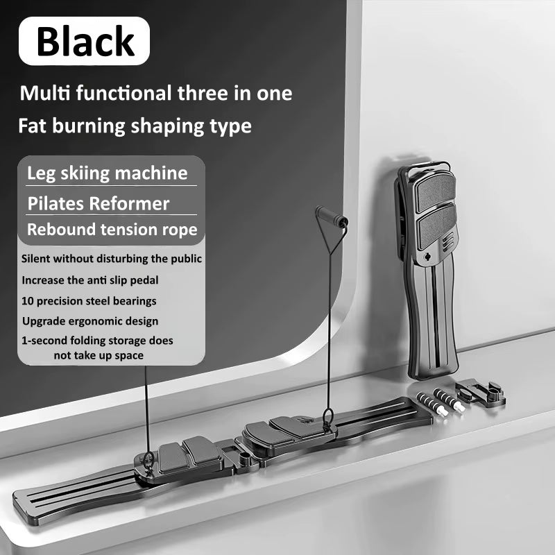 Commercial Home Foldable Pilates Board Reformer Abdominal Core Trainer Ab Exercise Abs Roller Workout Equipment
